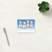 Post-it® 4 Pups mouillés grand bleu fade Post-it Bloc de no (Bureau)