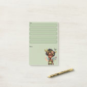 Post-it® 4"x6" Fée de fille noire Post It Note (Sur un bureau)