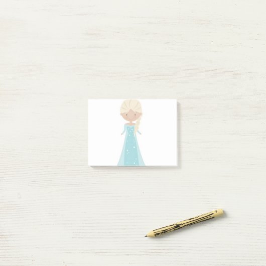 Post-it® 4 x 3 Post It Notes — Elsa Animée de Frozen (Sur un bureau)