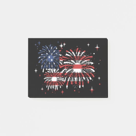 Post-it® 4th Of July USA Fireworks (Devant)