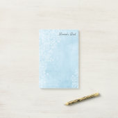 Post-it® 4x6 bleu" notes de post-it (Sur un bureau)