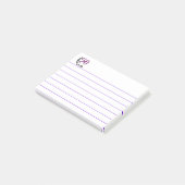 Post-it® "50 et fabuleux" | Typographie violet et noire (Incliné)