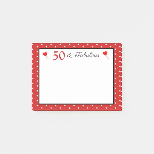 Post-it® 50 et points fabuleux frontière 50e anniversaire a (Devant)