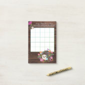 Post-it® 50 x Feuilles de Jeu BINGO pour bébé - Hérisson (Sur un bureau)