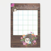 Post-it® 50 x Feuilles de Jeu BINGO pour bébé - Hérisson (Devant)