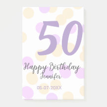 50e anniversaire ajouter nom date violet orange po