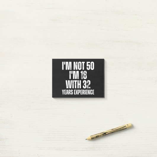 Post-it® 50E Anniversaire Drôle (Sur un bureau)