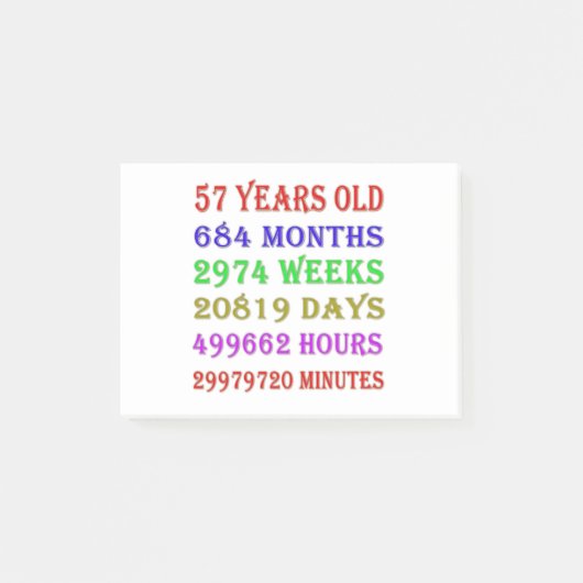 Post-it® 57e anniversaire Jalons (Devant)