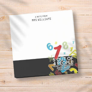 Post-it® 5 SUR 4 PERSONNES Citation de maths Personnalisée