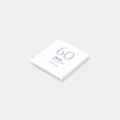 Post-it® 60 & joyeux anniversaire violet gras nom date styl (Incliné)