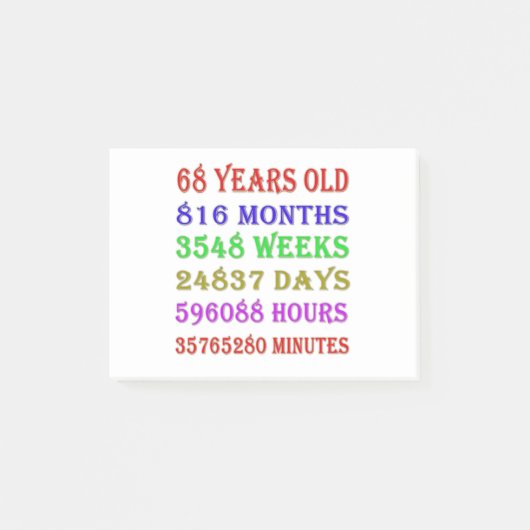 Post-it® 68e anniversaire Jalons (Devant)