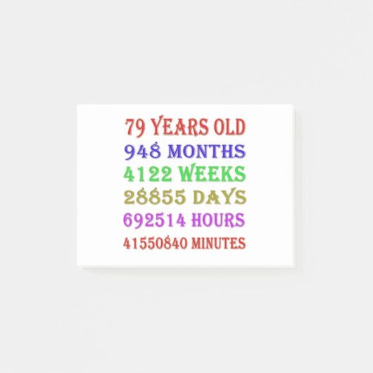 Post-it® 79e anniversaire Jalons (Devant)