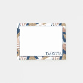 Post-it® 80s Abstrait tendance | Marine et Rose Gold Custom (Devant)