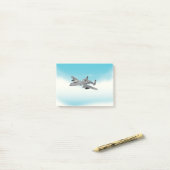 Post-it® A10 Illustration d'un plan militaire (Sur un bureau)