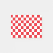 Post-it® à damiers rouge et blanc (Devant)