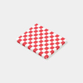 Post-it® à damiers rouge et blanc (Incliné)
