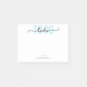 Post-it® À FAIRE - Bleu AJOUTER VOTRE NOM BUJO (Devant)