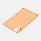 Post-it® À faire & fantôme, Citrouille & bougie sur Orange (Incliné)