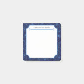 Post-it®  "A Little Note" Personalized Blue Floral Pattern (Devant)