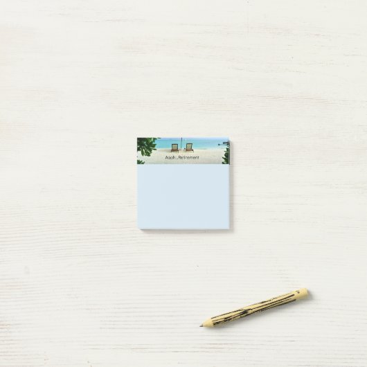 Post-it® Aaah...Retraite (Sur un bureau)