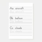 Post-it® ABC écrivant le bloc - notes de fiche de travail (Devant)