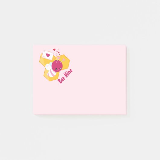 Post-it® Abee Mine Mignonne Abeille aux Coeurs de Saint-Val (Devant)