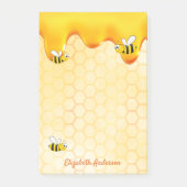 Post-it® Abeille d'abeille dorée nom de goutte de miel moti (Devant)