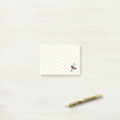 Post-it® Abeille de miel et points de polka (Sur un bureau)
