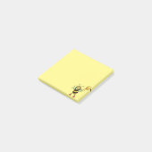 Post-it® Abeille de miel mignonne moderne sur jaune (Incliné)