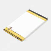 Post-it® Abeille de miel Noir Jaune (Incliné)