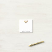 Post-it® Abeille dorée Nom personnalisé (Sur un bureau)