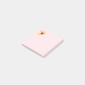 Post-it® Abeille mignonne aux Coeurs de Saint-Valentin rose (Incliné)