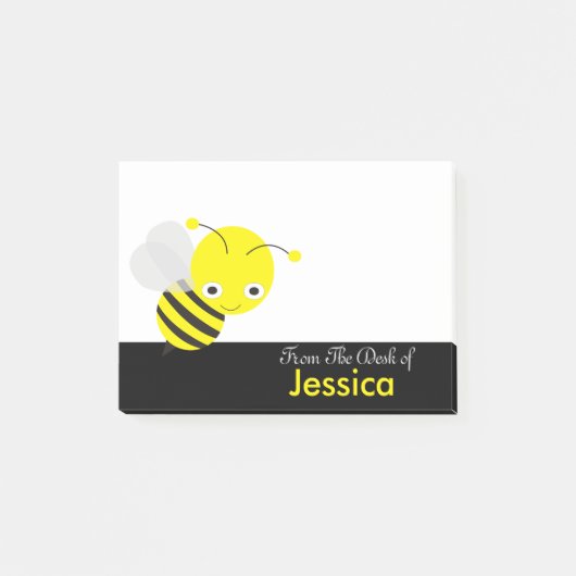 Post-it® Abeille mignonne personnalisée de Yellllow (Devant)