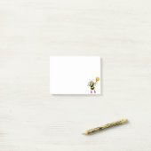 Post-it® Abeille moderne mignonne sur fond blanc (Sur un bureau)