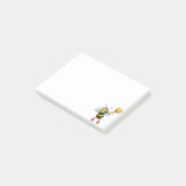 Post-it® Abeille moderne mignonne sur fond blanc (Incliné)