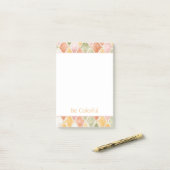 Post-it® Abricot Orange Vert Jaune Blush  (Sur un bureau)