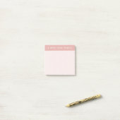 Post-it® Abstract Sketchy Lines Personalized | Antique Rose (Sur un bureau)