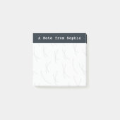 Post-it® Abstract Sketchy Lines Personalized Deep Charcoal (Devant)