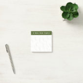 Post-it® Abstract Sketchy Lines Personalized | Olive Green (Bureau)