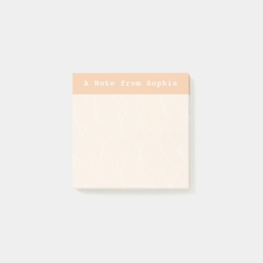 Post-it® Abstract Sketchy Lines Personalized | Peach Puff (Devant)