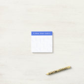 Post-it® Abstract Sketchy Lines Personalized | Royal Blue (Sur un bureau)
