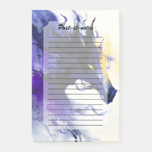 Post-it® Abstract Watercolor Black Horse Portrait (Devant)