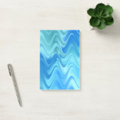 Post-it® Abstrait Bleu Ondulé (Bureau)