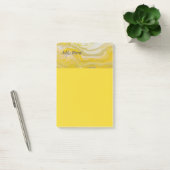 Post-it® Abstrait gris jaune Poster personnalisé Note 4x6 (Bureau)