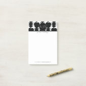 Post-it® Abstrait moderne noir et blanc (Sur un bureau)