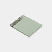 Post-it® Abstrait Olive Sage Vert Gris Art Fractal Fantasti (Incliné)
