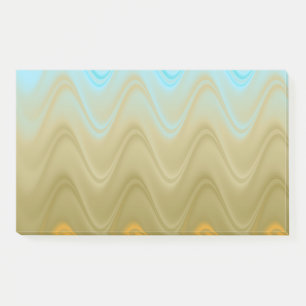 Post-it® Abstrait Ondulé Bleu Vert Orange