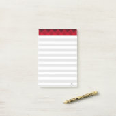 Post-it® Abstrait Silver Grey, Rouge & Blanc (Sur un bureau)