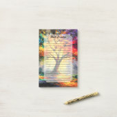 Post-it® Abstraite nature spirituelle Arbre de vie (Sur un bureau)