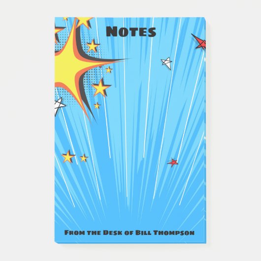 Post-it® Accessoires de bureau comiques de geek d'art de (Devant)